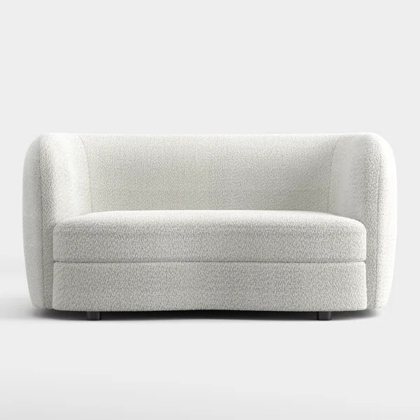 63'' Tuxedo Arm Curved Loveseat | Wayfair North America
