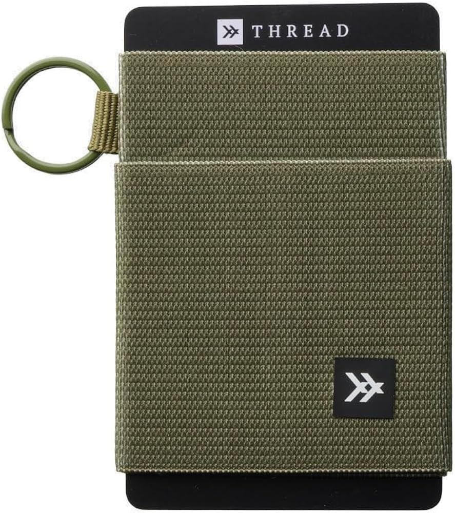 Thread Wallets Ultra Slim Minimalist Card Holder Wallet for Men and Women (Olive, One Size) | Amazon (US)