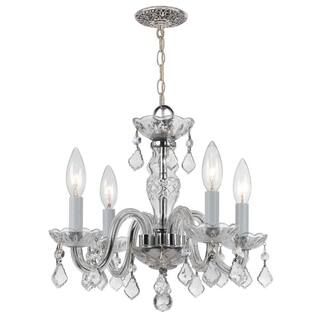 Crystorama Traditional Crystal 5-Light Clear Crystal Chrome Mini Chandelier-1061-CH-CL-MWP - The ... | The Home Depot