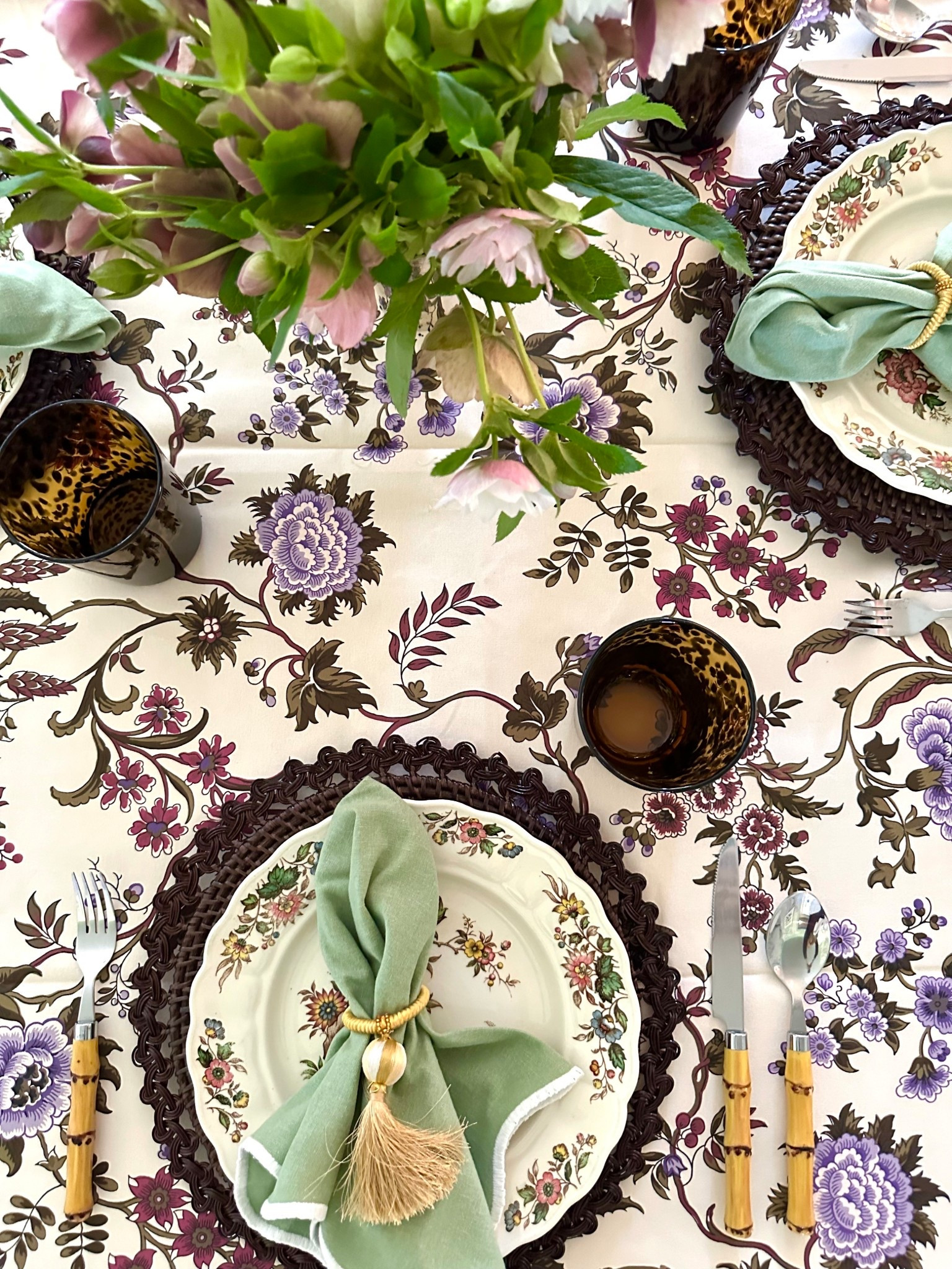 The tablescape from my home tour with Kate Figler in Nashville, TN. I love the versatility of lavender, plum and greens in these linens! Tuckernuck has surprised me with their home products 

#LTKHome