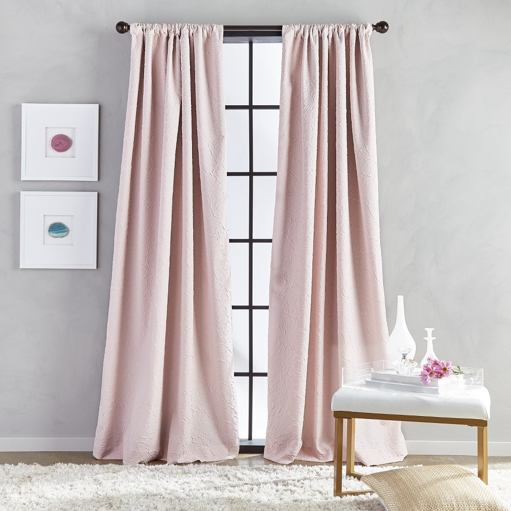63"" Bloomsbury Poletop Curtain Panel Blush, Adult Unisex | Target