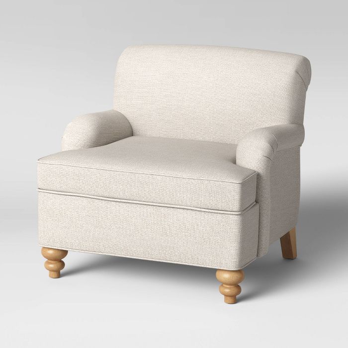 Lillington Rolled Arm Accent Chair Linen - Threshold&#8482; | Target