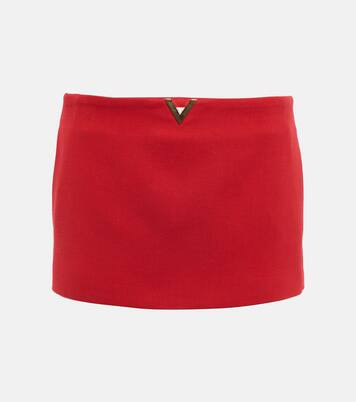 VLogo wool-blend crêpe skort | Mytheresa (US/CA)