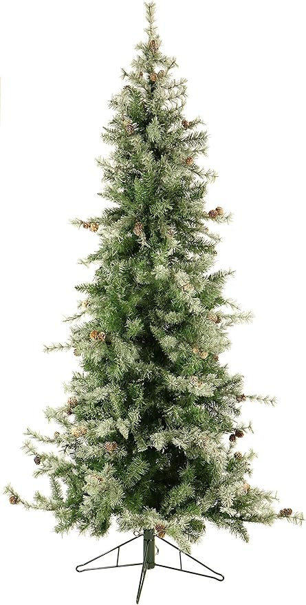 Fraser Hill Farm 9-Foot Unlit Buffalo Fir Green Slim Artificial Christmas Tree, FFBF090-0SN | Amazon (US)