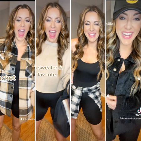 4 ways to style this black jumper / onesie / romper from amazon and shackets - fall outfits - hat - flannel - fall 

#LTKunder100 #LTKstyletip #LTKSeasonal