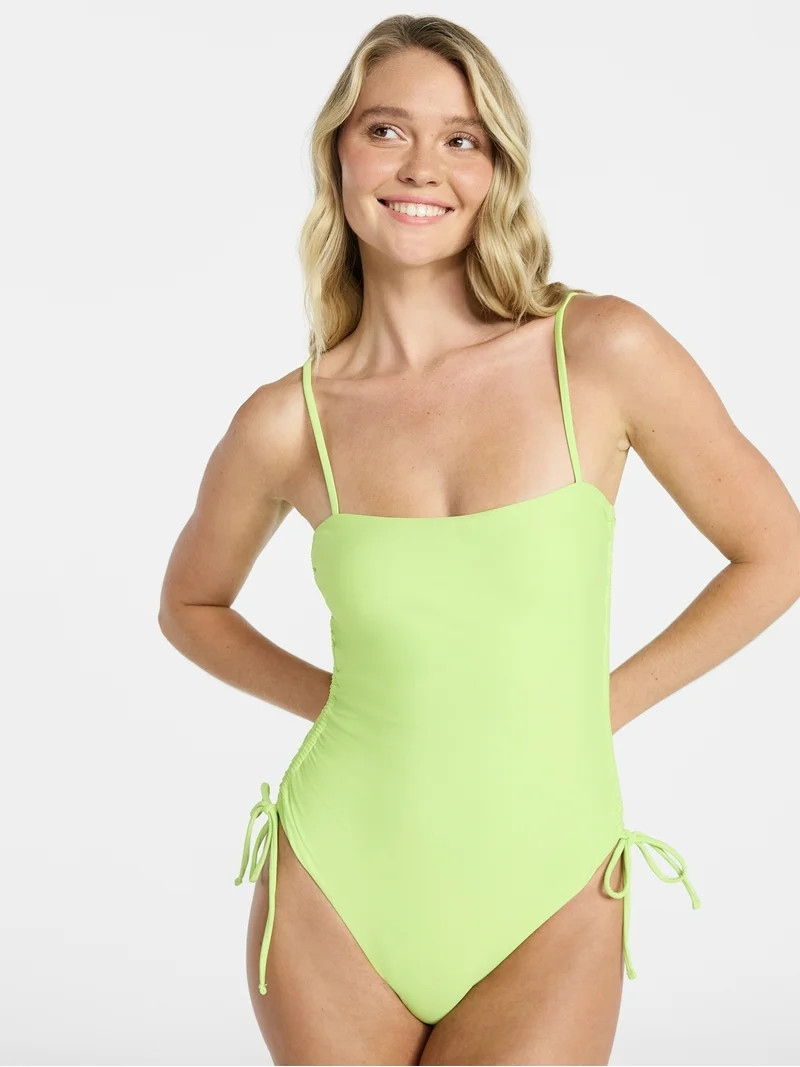 No Boundaries Essentials One-Piece Swimsuit, Women’s XXS-XXL | Walmart (US)
