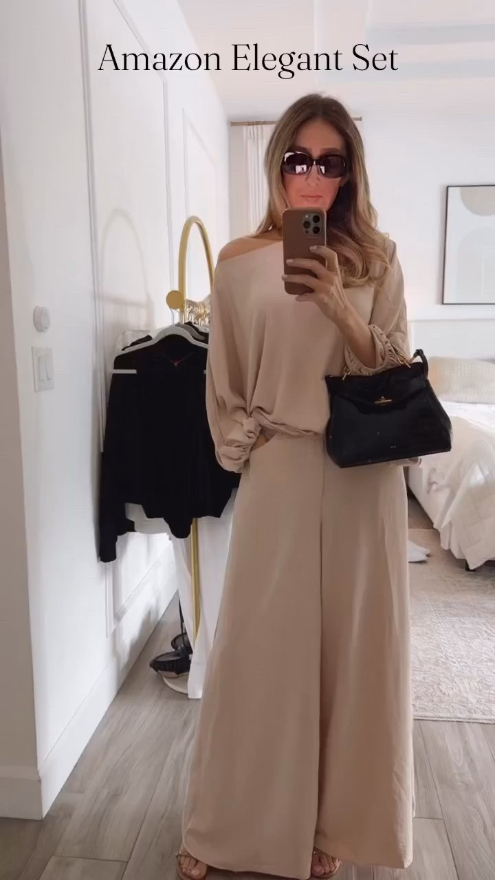 Amazon elegant set that I’m in love with! 
The fitting is gorgeous, supper chic, and flowing. Fits true to size and I’m wearing size small
Summer outfits 
Business casual workwear

#LTKootd #LTKU #LTKTall
