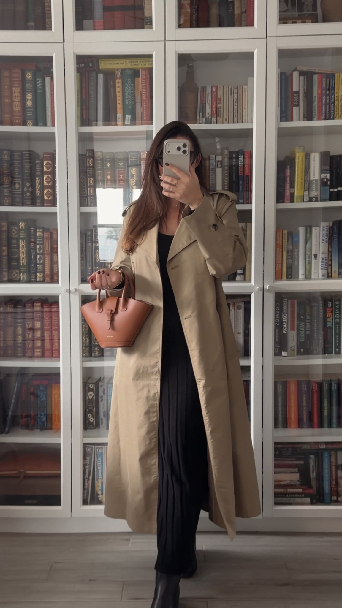 Look du Jour 🤎 

Details:
- Dress: Marcella, wearing size S
- Trench: Mango (old co, linked similar options)
- Purse: Paris/64
- Boots: Target (old co, sold out and link similar option)
- Sunnies: Quay

With Amour, M.

#LTKdayinmylife #LTKootd #LTKvlog