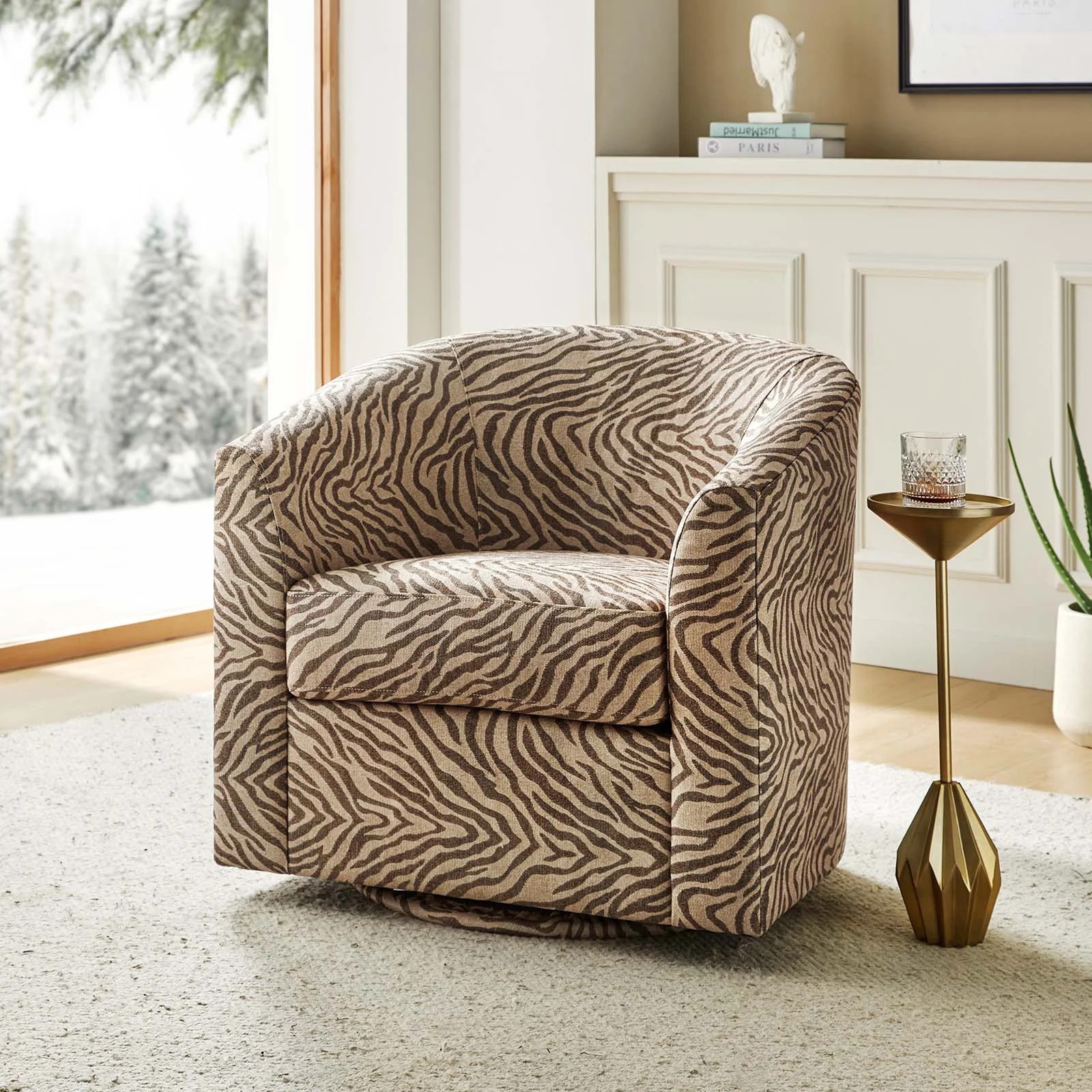 Amiir Swivel Barrel Chair Built-in Pocket Spring | Wayfair | Wayfair North America