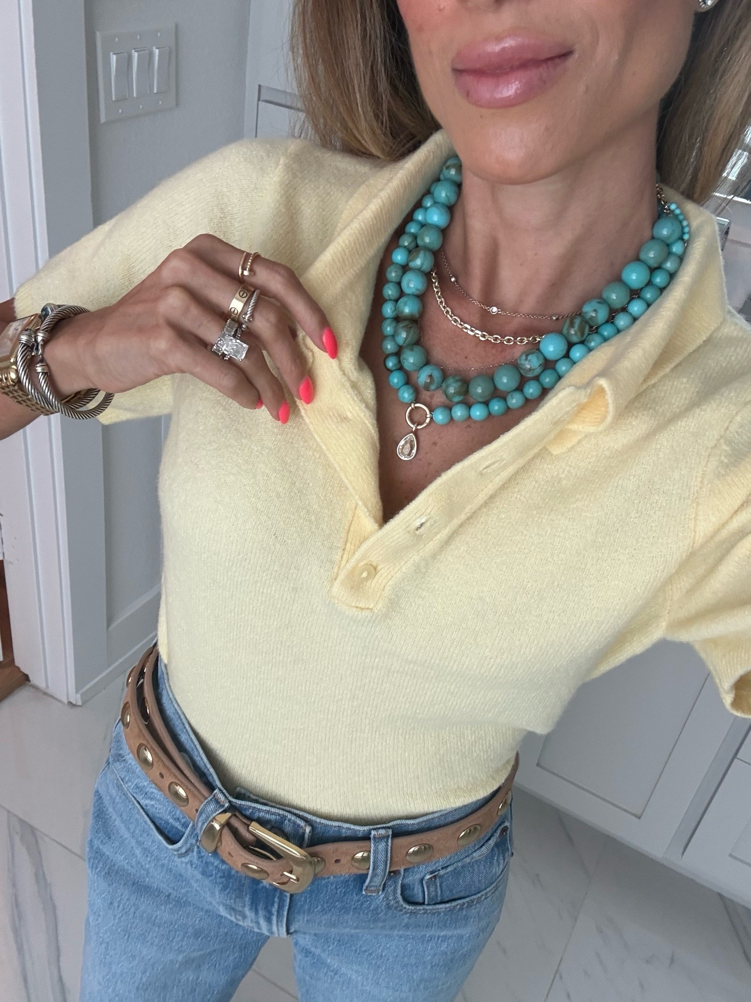 Soft butter yellow polo in size xxs 
Code DENIMAF

#LTKPetite #LTKSaleAlert