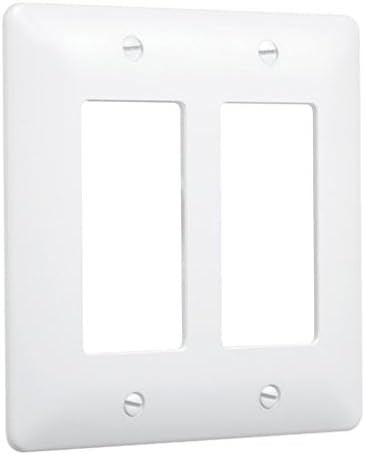 TayMac 5500W Paintable Masque Wall Plate Cover, White, 2-Gang | Amazon (US)