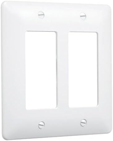 TayMac 5500W Paintable Masque Wall Plate Cover, White, 2-Gang | Amazon (US)