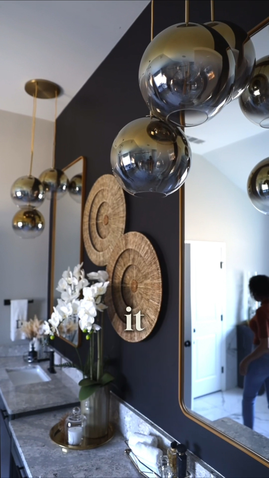 Bathroom update that looks custom… without a full renovation. Swapped out builder grade mirrors + lighting and used Sherwin-Williams Tricorn Black to completely change the feel of this space.

The tall mirrors are one of my favorite upgrades from @Wayfair they give that designer look but are way more affordable than you’d expect… if your bathroom still feels off, start there.

Everything linked here: mirrors, lighting, and exact paint color for an easy upgrade you can actually maintain.

#bathroomupdate #ltkhome #homedecorfinds #diyhomeprojects #bathroomdesign

#LTKHome #LTKselfcare #LTKmorningroutine