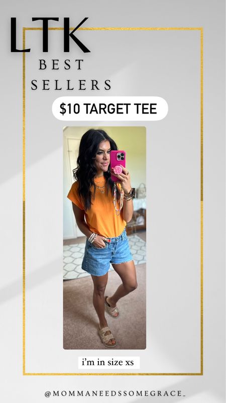 Weekly most loved items- $10 Target tee! I’m in size xs 

#LTKSeasonal #LTKStyleTip #LTKFindsUnder100