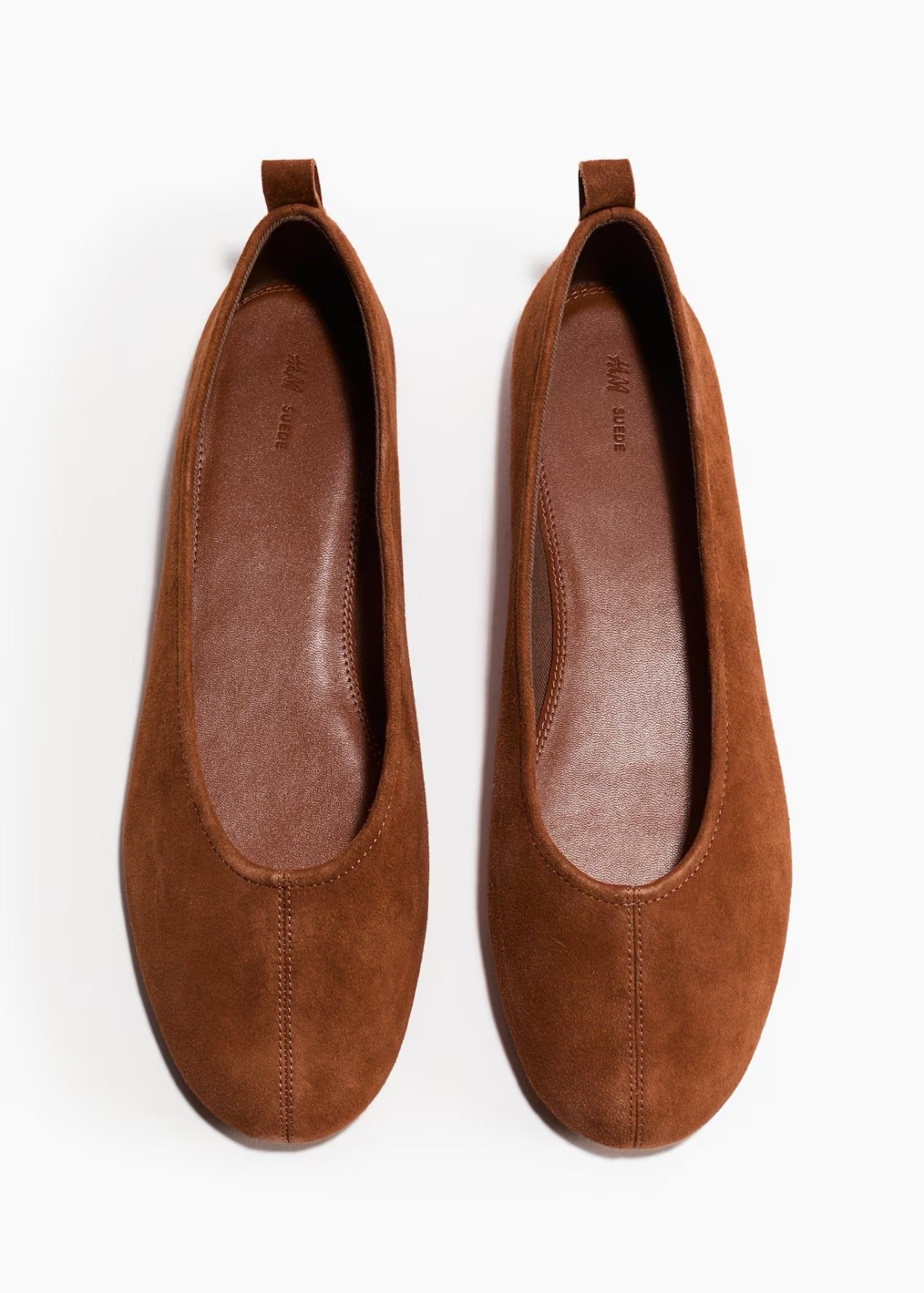 Camel suede leather ballet flats 

#LTKSeasonal