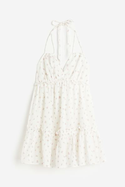Neckholder-Kleid mit Volantbesatz | H&M (DE, AT, CH, NL, FI)