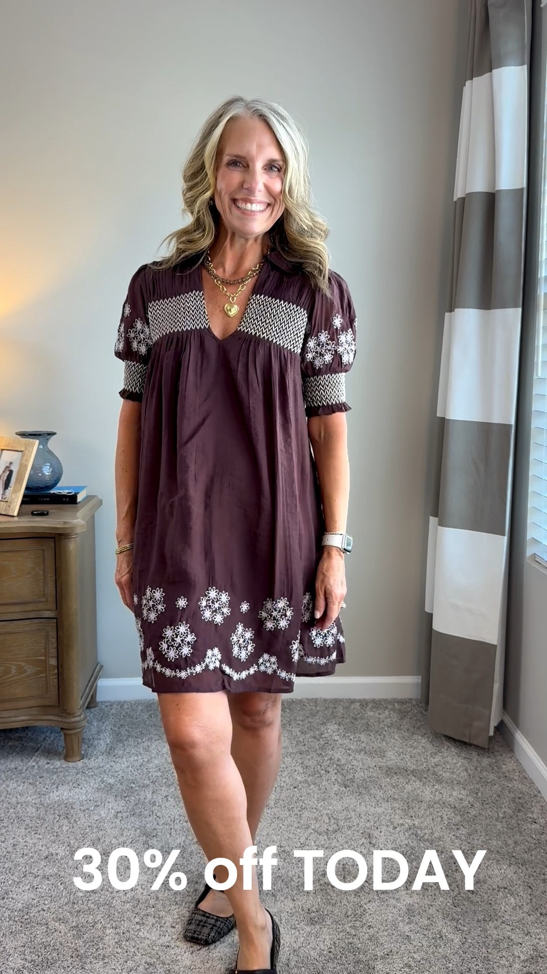 What a cutie late summer early fall dress. Stretch the wear with adding tights and a jacket and boots for the winter.

#LTKgrwm #LTKOver40 #LTKSaleAlert