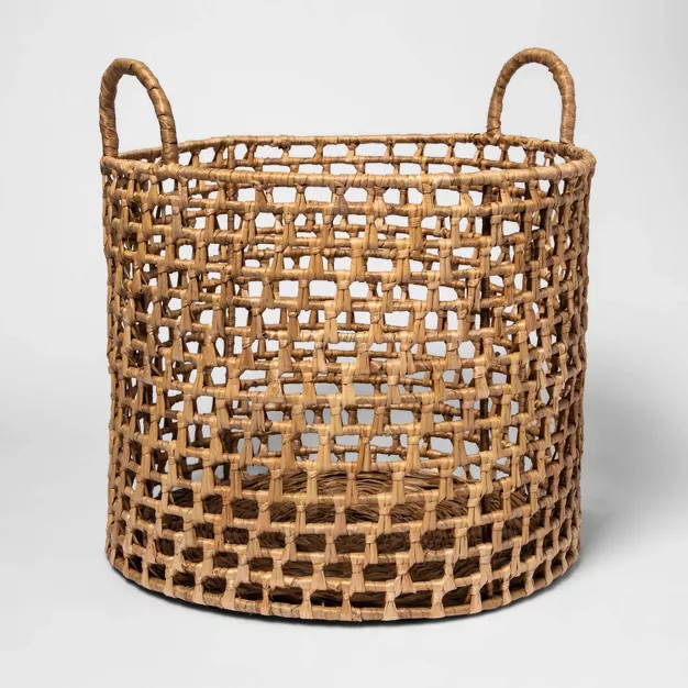 Woven Open Water Hyacinth Floor Basket - Threshold™ | Target