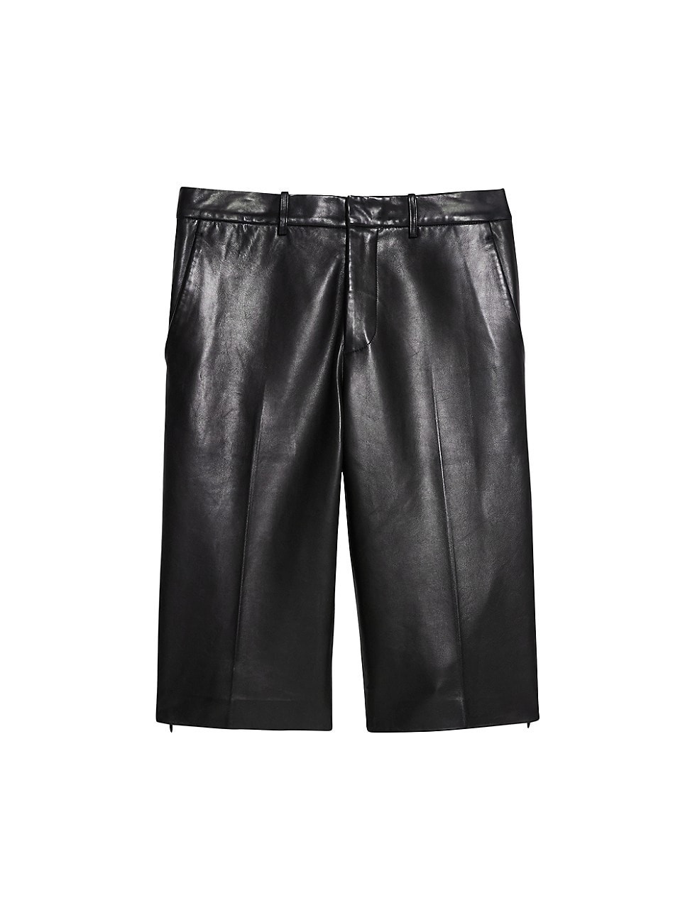 Women's Side-Zip Leather Shorts - Black - Size 6 | Saks Fifth Avenue