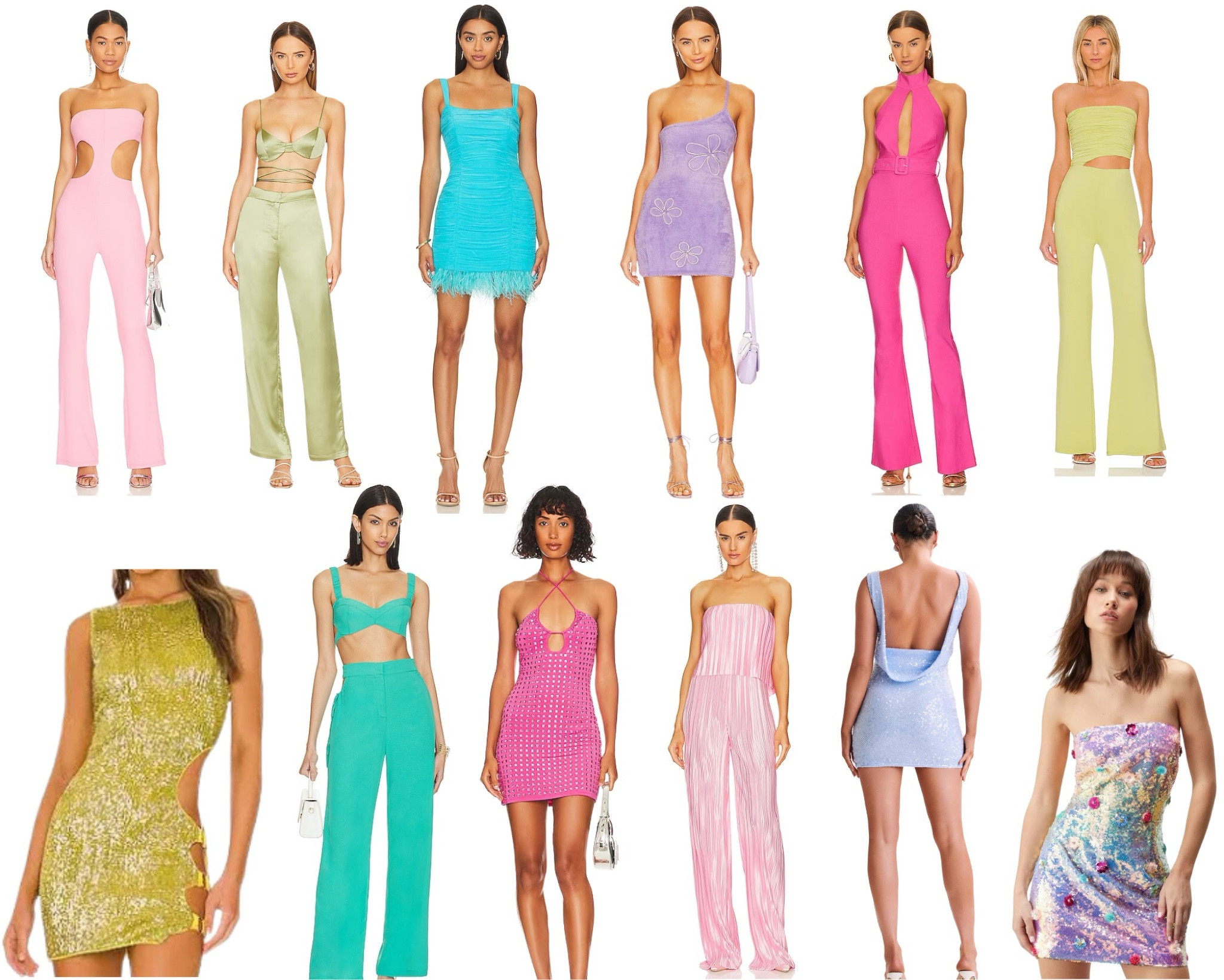 Pastel Party 🩵🌸🧚🏼 🪩Bachelorette babes look no further for the perfect retro group outfits! These colorful picks are inspired by groovy/retro themes for a standout GNO! Throw some wigs on for a funky flare. #bachelorette #bacheloretteparty #retro #groovy #pastel 

#LTKSpringSale