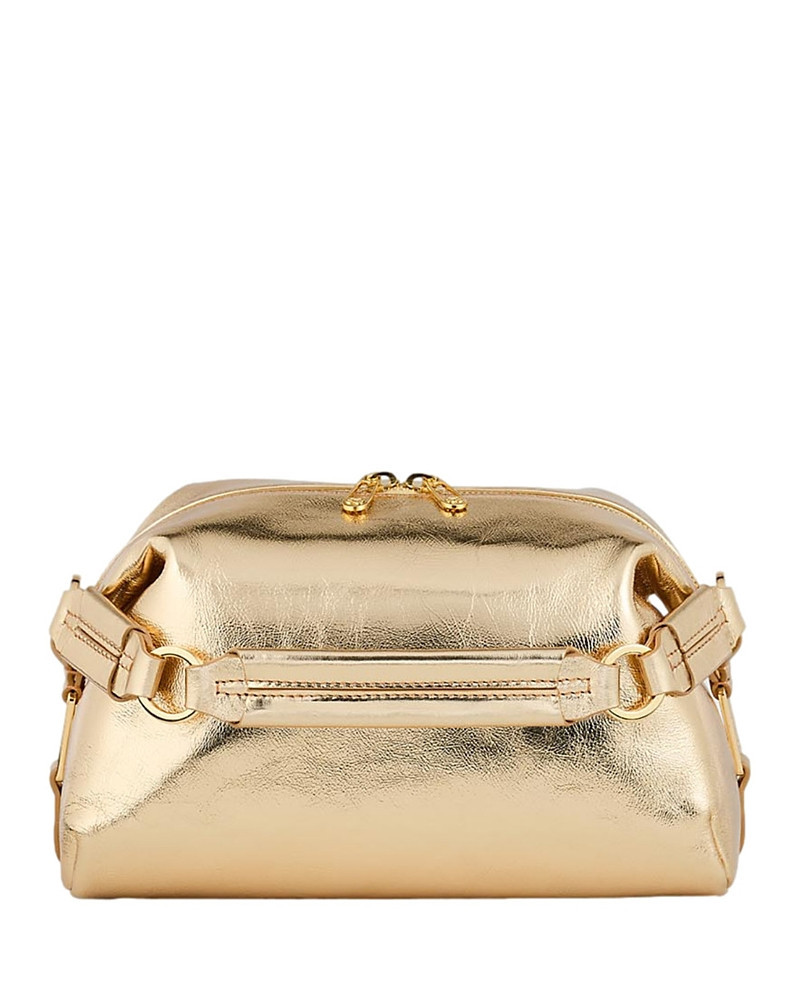 Sandro Gold Leather Shoulder Bag | Bloomingdale's (US)
