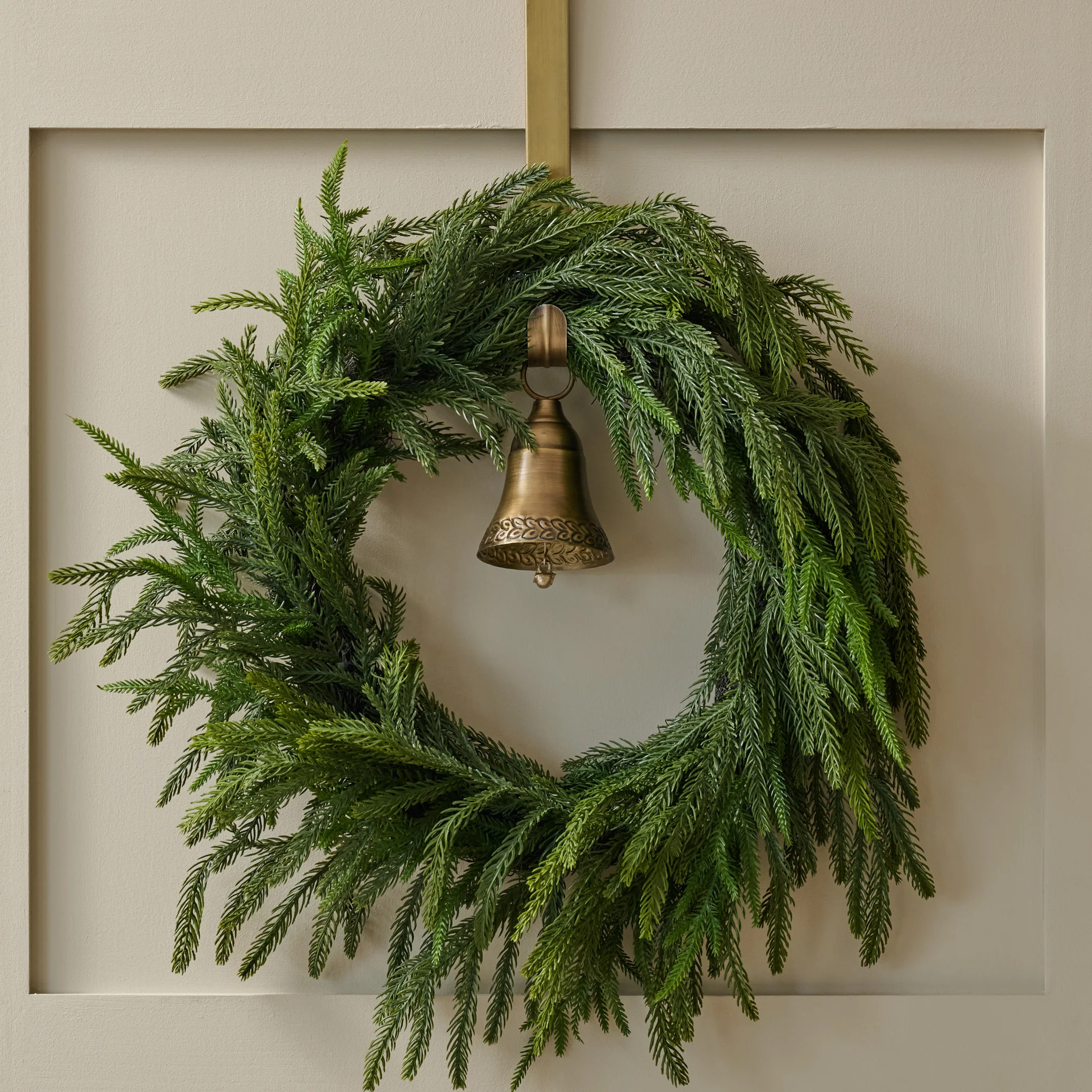 Gabriel Brass Bell Wreath Hanger | Magnolia