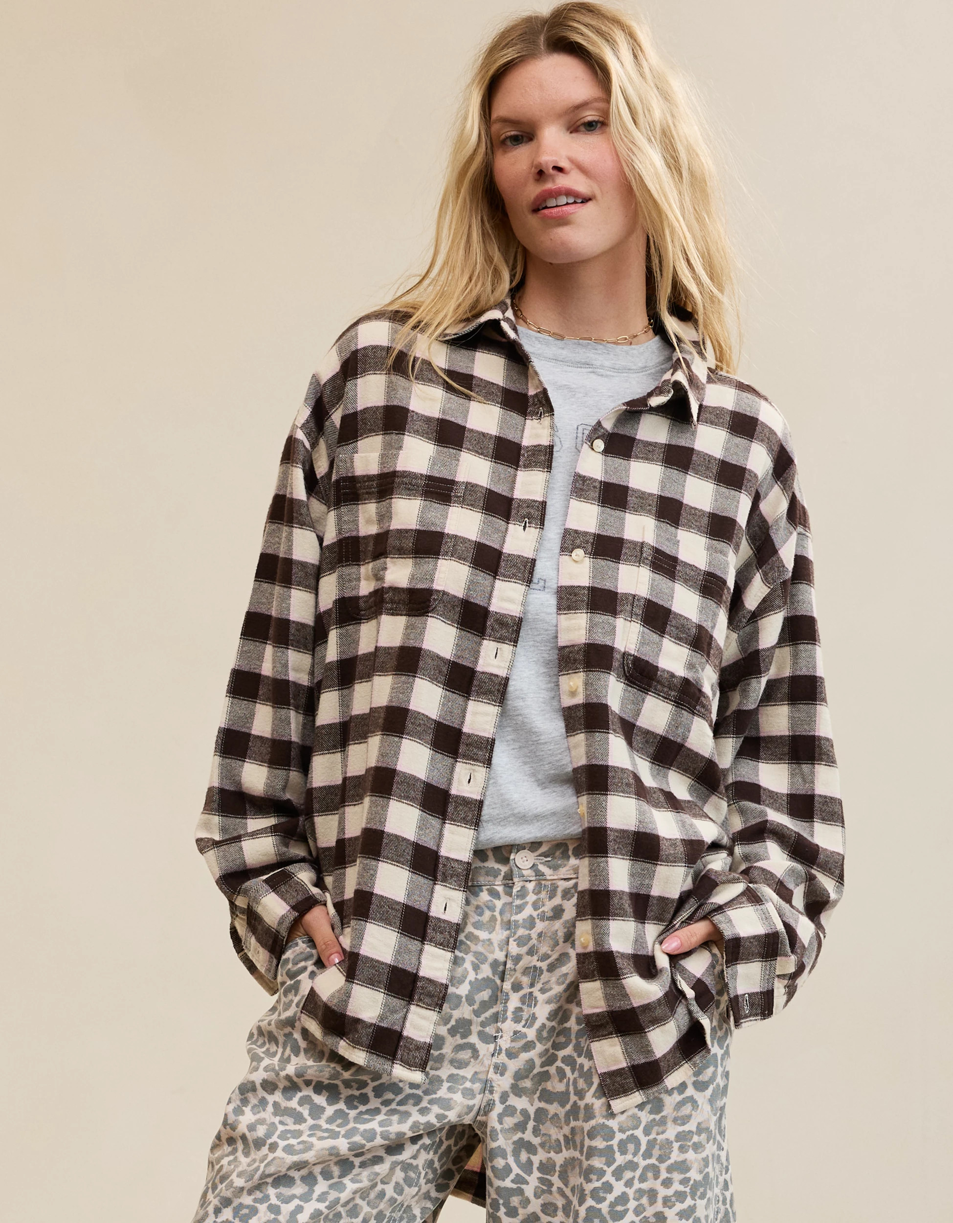 Aerie Anytime Fave Flannel Button Down Shirt | Aerie