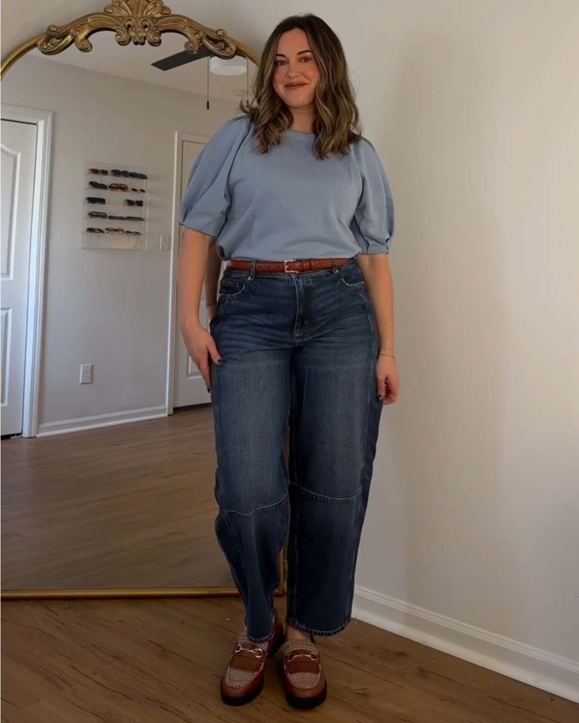 Casual workwear outfit - love these comfy spring pieces! 
Barrel jean- true to size
Top- medium, tts 
Loafers- this pair isn’t currently available so linking similar pairs 

#LTKWorkwear #LTKFindsUnder50 #LTKSeasonal