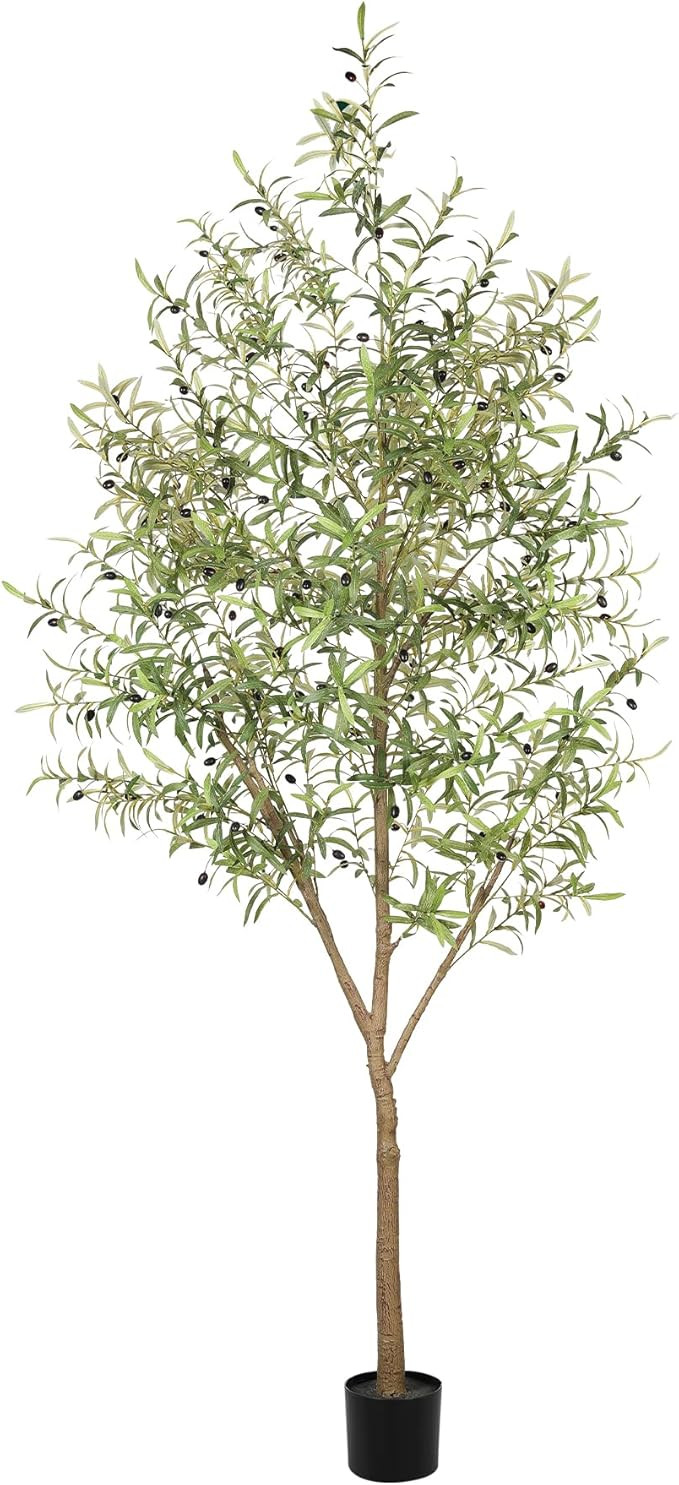 Olive Tree 8ft (96") - Olive Trees Artificial Indoor with Natural Wood Trunk and Lifelike Fruits ... | Amazon (US)