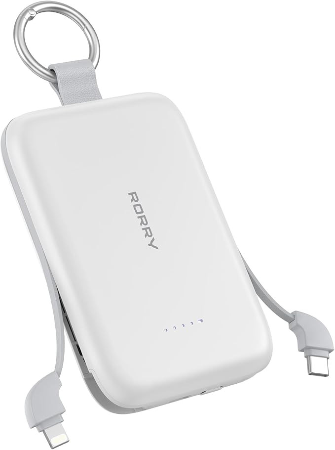 RORRY Portable Charger, 10000mAh PD 30W Fast Charging Portable Charger Power Bank with Built-in C... | Amazon (US)