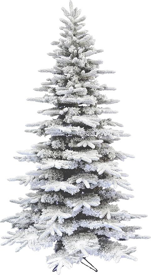 Fraser Hill Farm 9-Ft. Mountain Pine Snow Flocked Artificial Tall Christmas Tree with Stand and N... | Amazon (US)