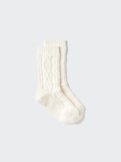 WOMEN HEATTECH SOCKS CABLE | UNIQLO (UK)