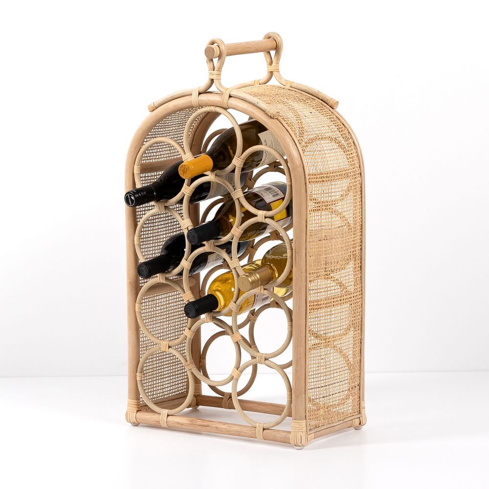 Arched Rattan Wine Rack | West Elm (US)