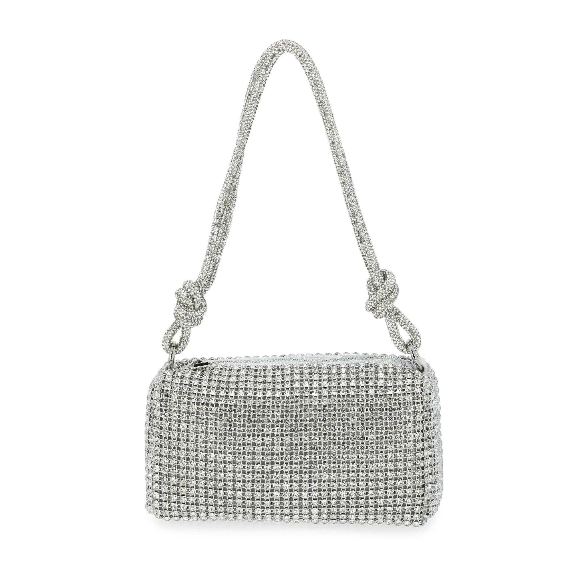 Scoop Women's Mini Rhinestone Party Bag, Silver - Walmart.com | Walmart (US)