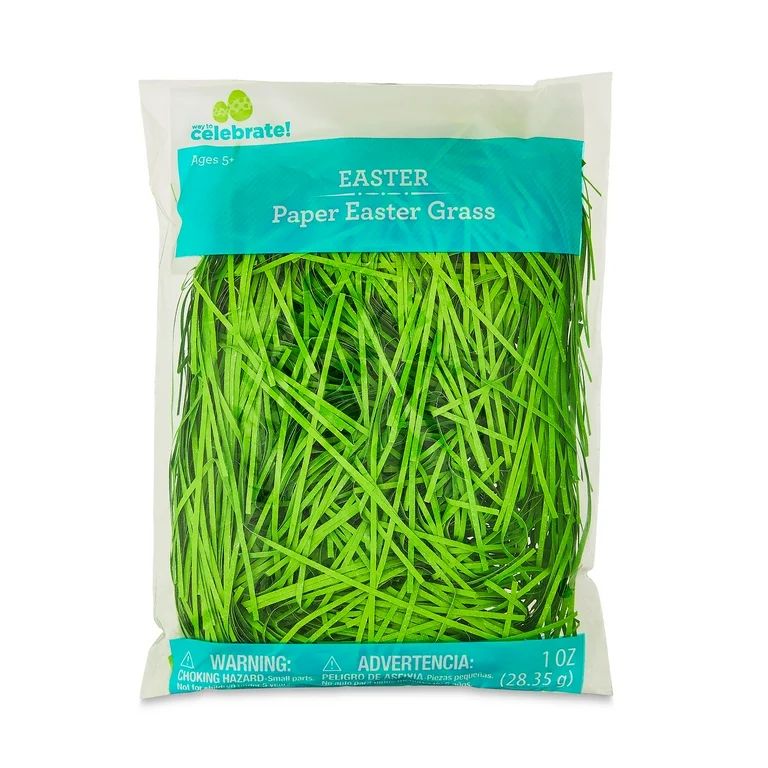 Easter Green Paper Easter Grass, 1 oz, by Way To Celebrate | Walmart (US)