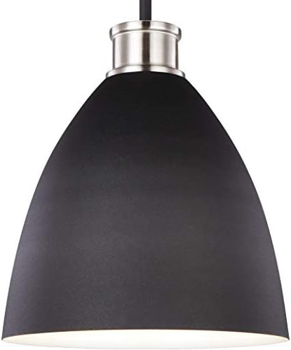 Sea Gull Lighting 6519901-962 Varus One Light Pendant Hanging Modern Fixture, Brushed Nickel | Amazon (US)