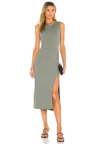 Susana Monaco Crew Slit Sleeveless Dress in Slate from Revolve.com | Revolve Clothing (Global)