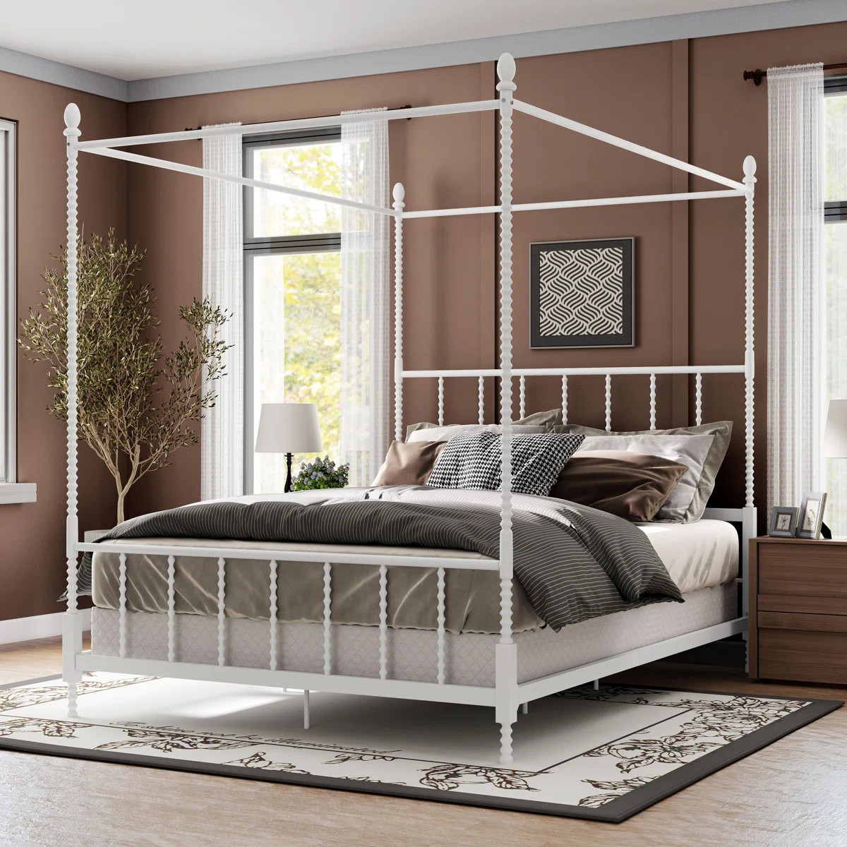 Frankie Metal Canopy Bed | Wayfair North America