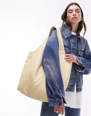 Topshop Troy scoop handle tote bag in yellow | ASOS | ASOS (Global)