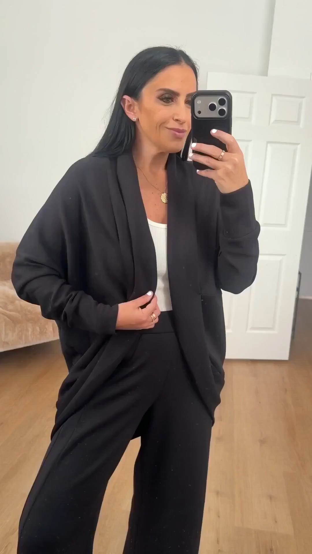 Spanx air essentials cocoon cardigan now $48 originally $150. 

