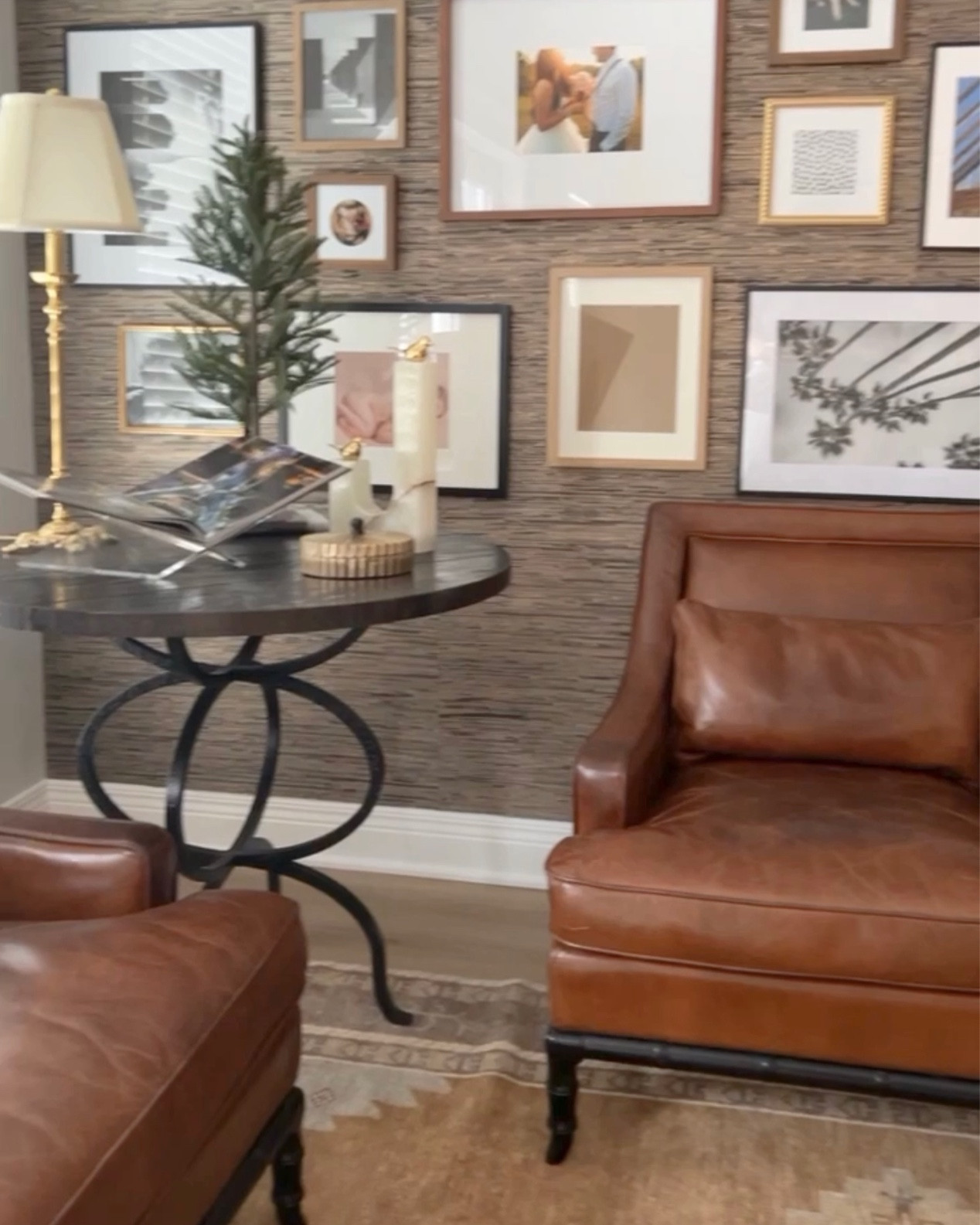 Gallery wall, mixed photos, picture frames, old photos, leather chairs, cigar room corner, men’s den, game room 

#LTKunder100 #LTKhome #LTKfamily