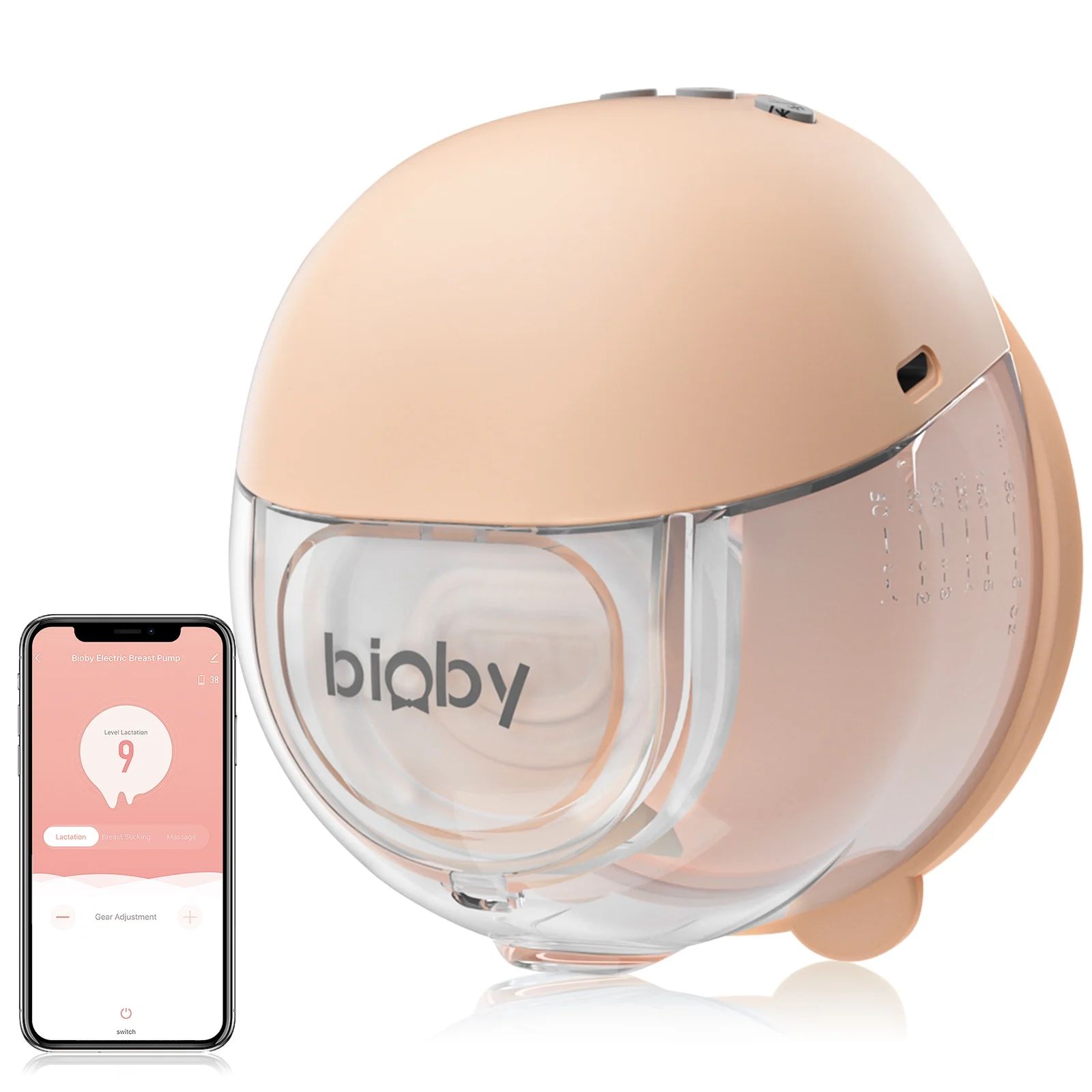 Bioby Wearable Breast Pump, bluetooth App Electric Breast Pump with 24mm Flange Breastfeeding Pum... | Walmart (US)