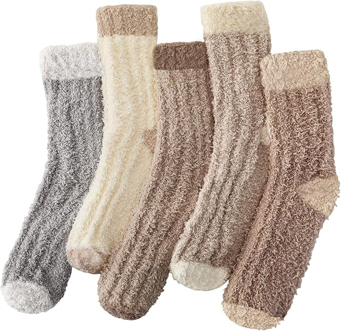 Pleneal Fuzzy Socks for Women - Womens Fluffy Socks, Warm Cozy Winter Slipper Sock for Women Slee... | Amazon (US)