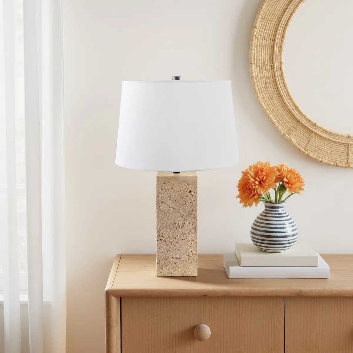 Holderness Travertine Table Lamp | Wayfair North America