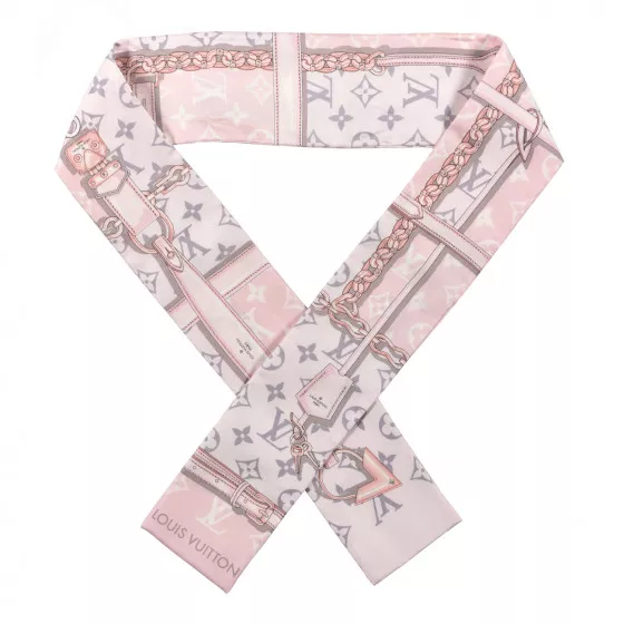 LOUIS VUITTON Confidential Silk Monogram Bandeau Light Pink