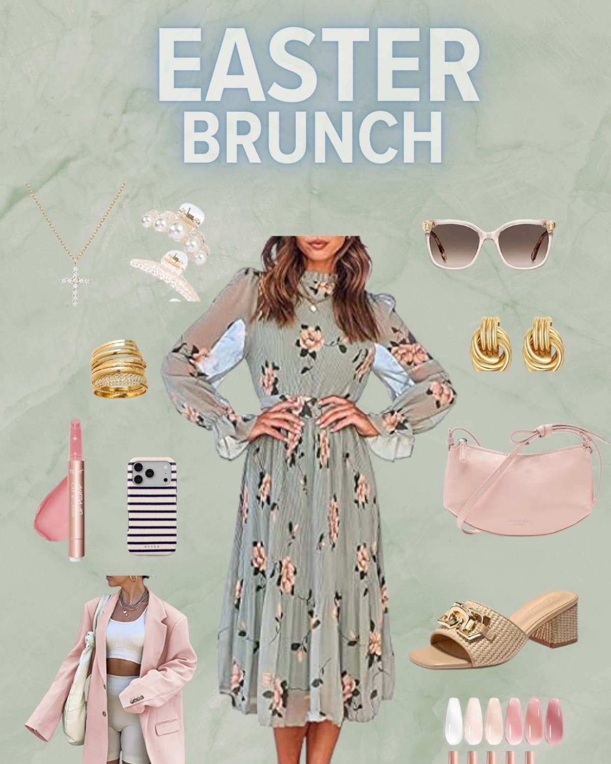 Easter brunch outfit = DONE 💐
This flowy floral dress + soft pink accessories is the easiest put-together look
#ltkstyle #ltkunder100 #easteroutfit #springoutfitideas #brunchoutfit #femininefashion #springstyle #outfitinspo #amazonfashion #ltkit
