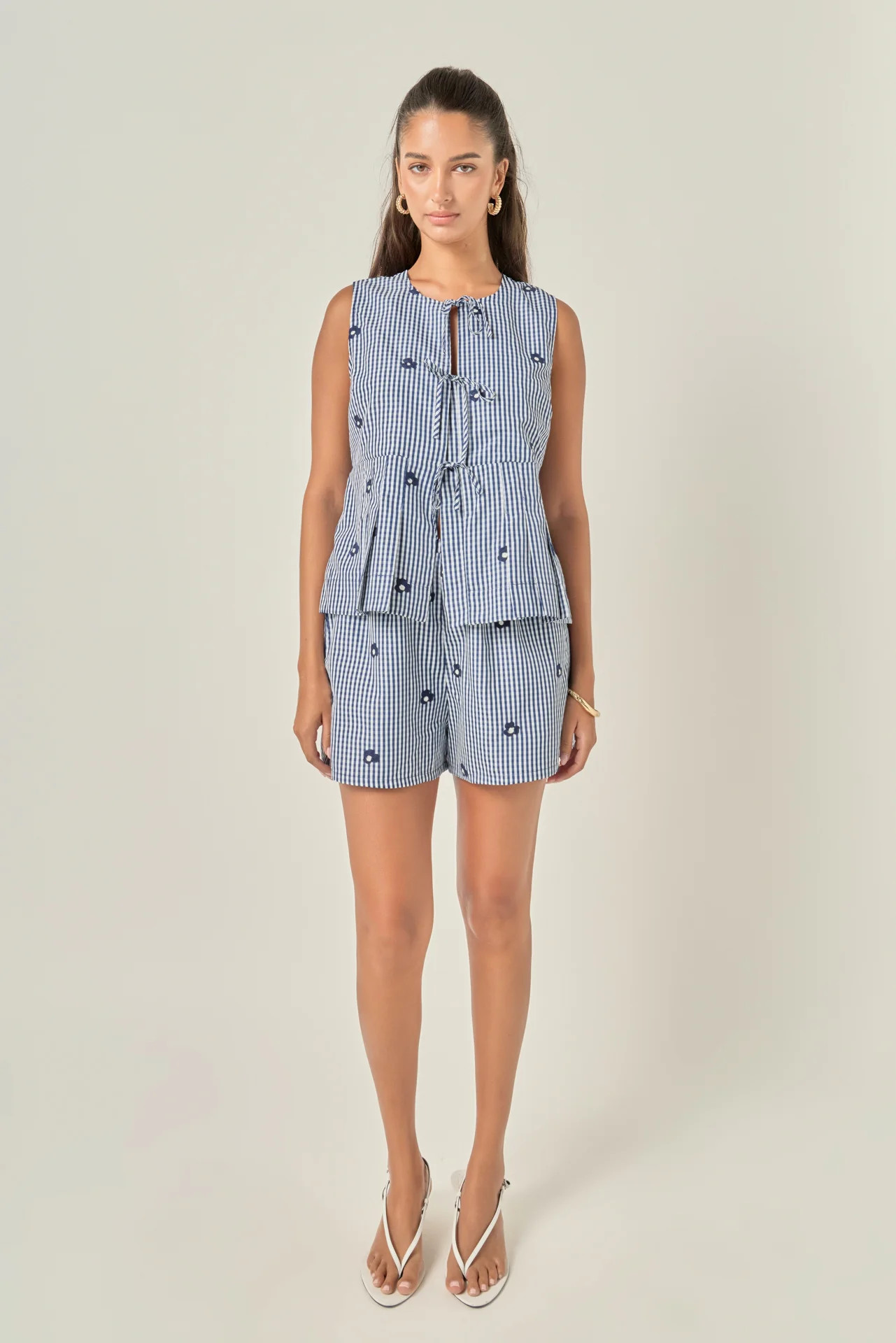 Embroidered Bow Detail Top | English Factory