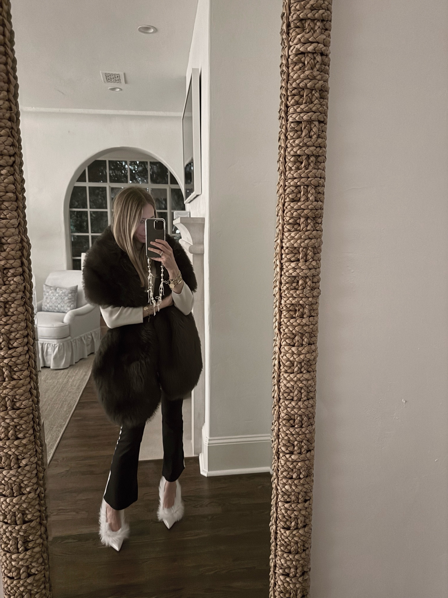 Obsessed with this wrap and the heels - love them dressed down with jeans and chic with dresses. 