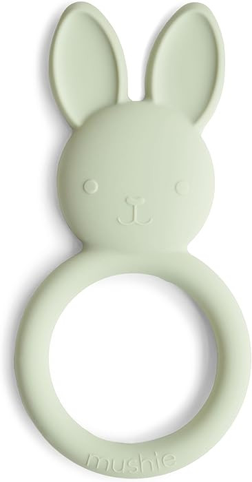 mushie Silicone Baby Teether Toy | Bunny | Amazon (US)