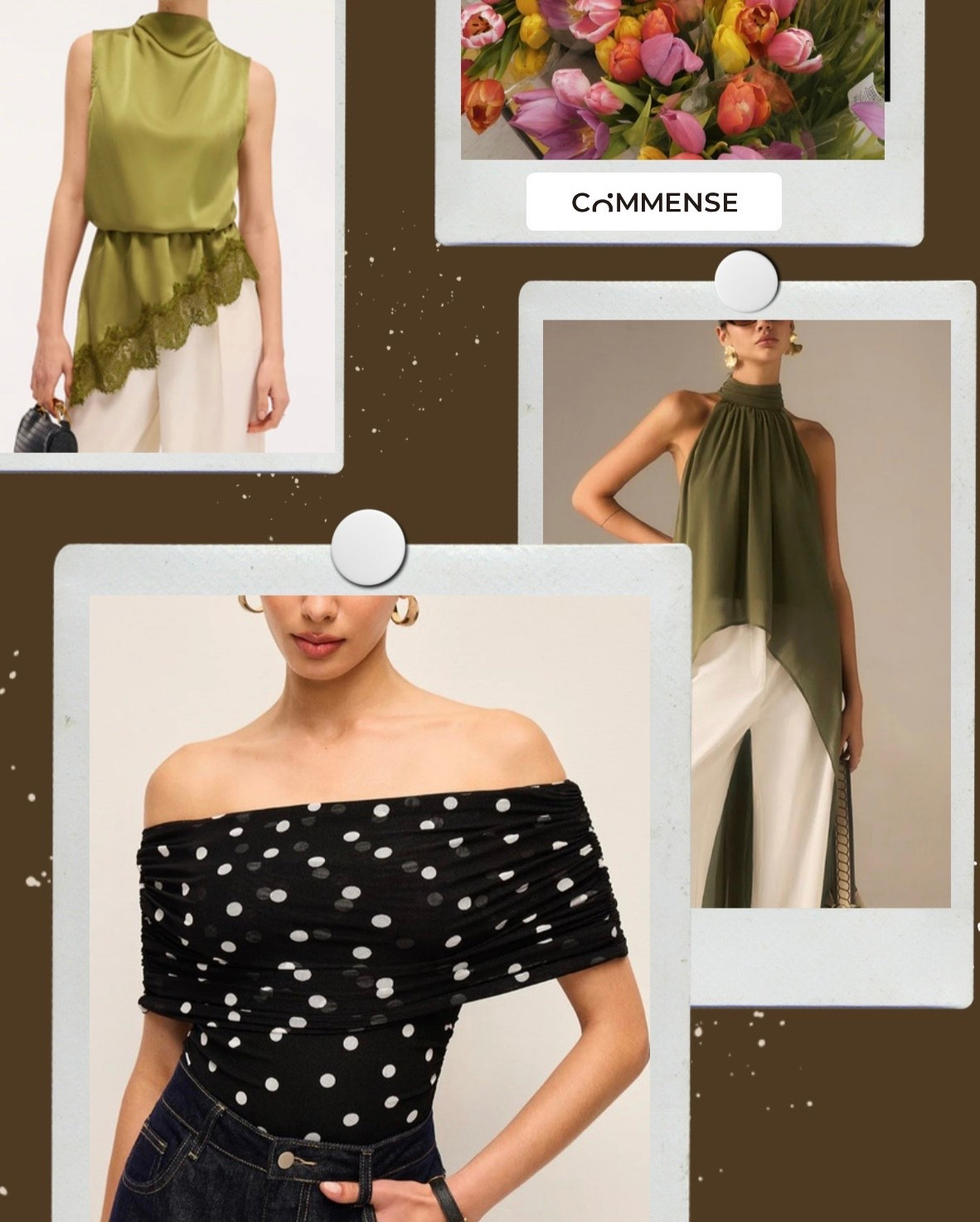 Commense spring wants! #commense #springwear #spring2026 #summer #springoutfit #chartreuse #green #olivegreen #polkadot #bodysuit #offtheshoulder 

#LTKcanada #LTKsummer #LTKstyletip